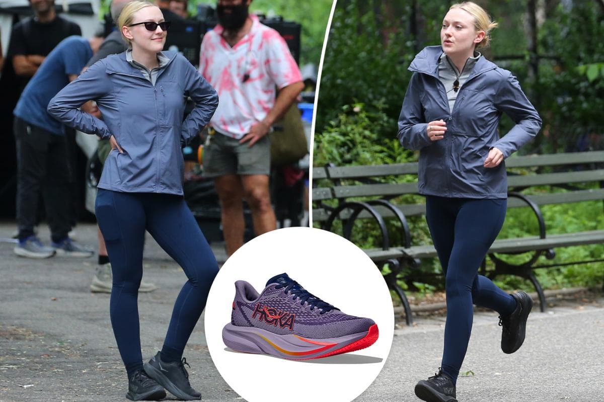 Dakota Fanning's Go-To Shoes for On-Set Comfort: Hoka Mach 7 Running Shoes