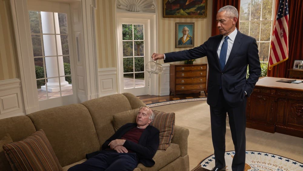 Behind the Curtains: Obama's Hilarious Cameo on 'Life, Larry' and the Unforgettable Tan Suit Saga
