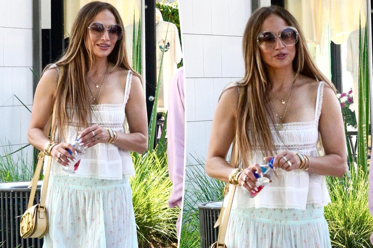 Jennifer Lopez Steals Hearts with a $48 Free People Top and Four-Figure Valentino Bag