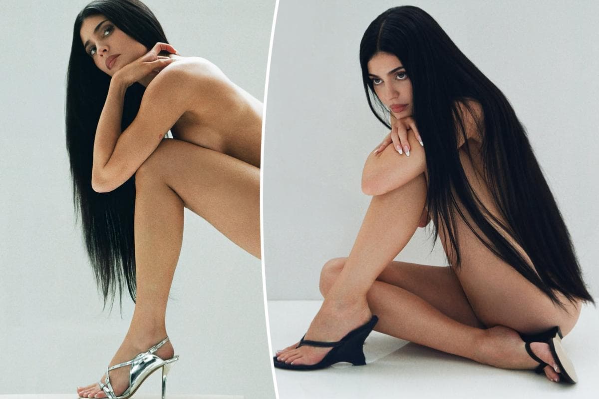 Kylie Jenner Strips Down for Collaborative Footwear Launch with Gia Borghini