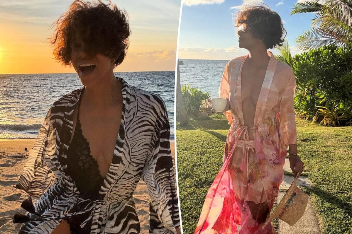 Halle Berry's Beach Essential: Soma's Cotton Voile Cover-Up - Now 50% Off!