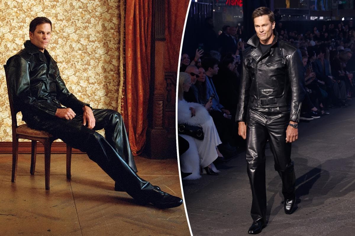 Tom Brady Goes from Football Field to Runway in Gucci Leather Pants Campaign
