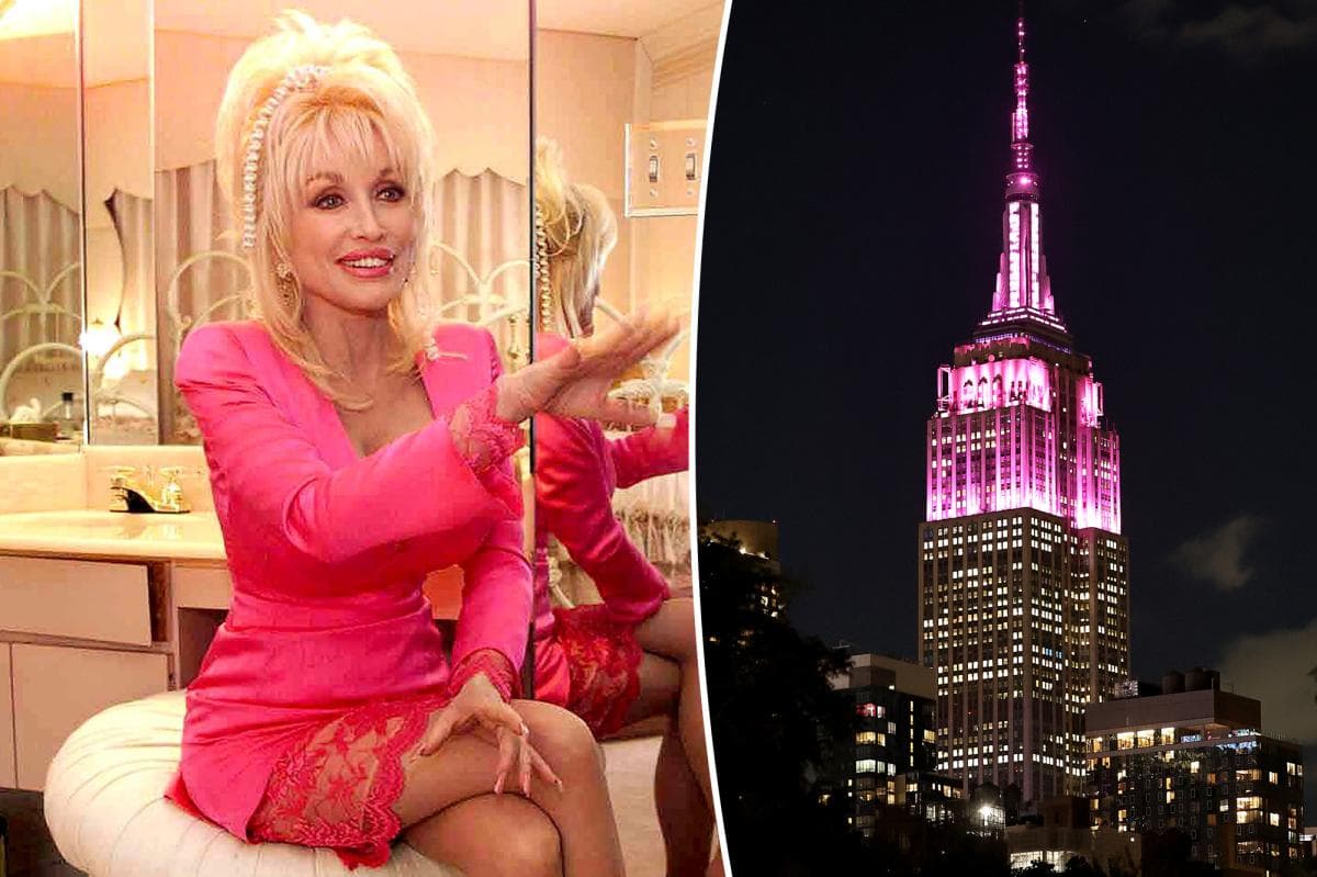 Empire State Building Honors Dolly Parton with Pink Light Show