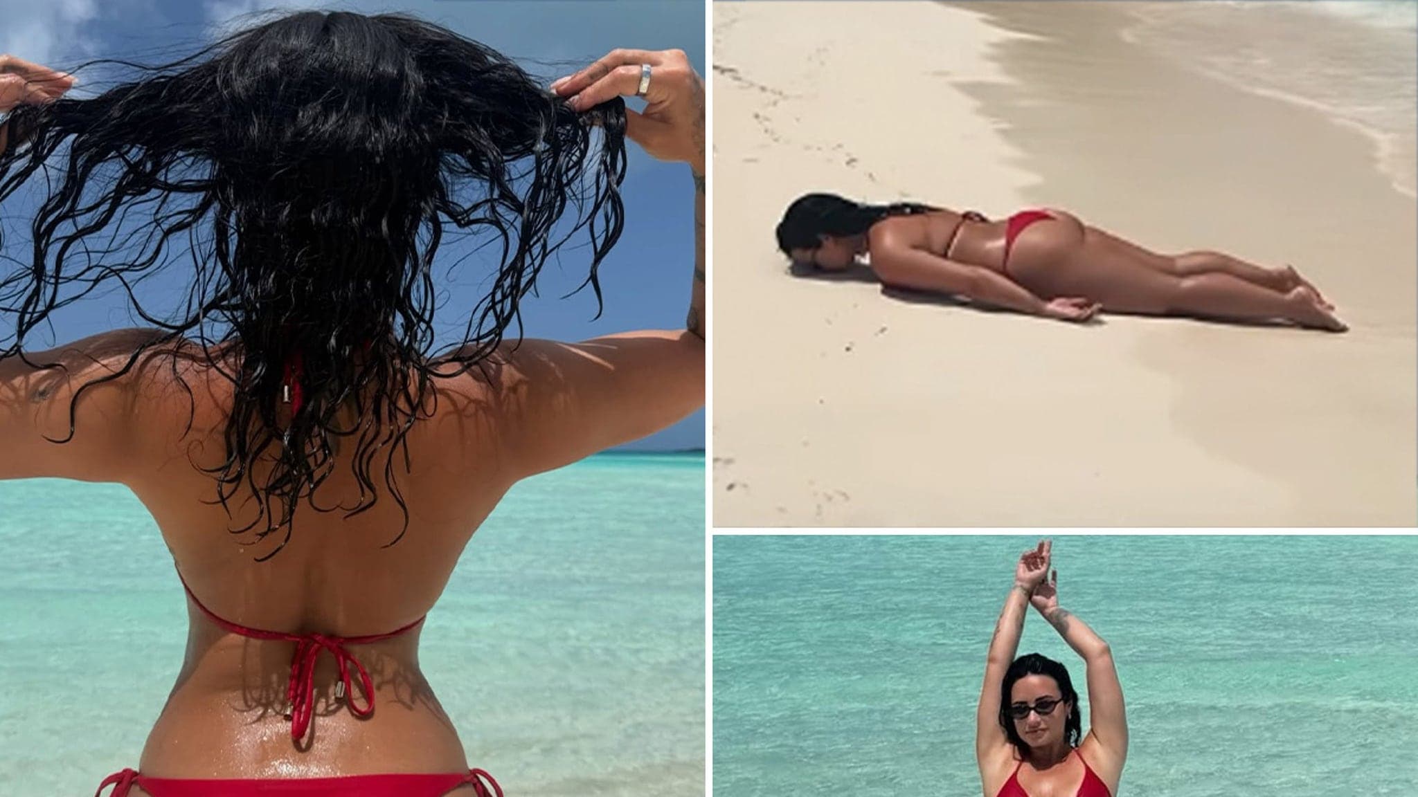 Demi Lovato Embraces Summer in the Bahamas with a Sand-Kissed Booty Show