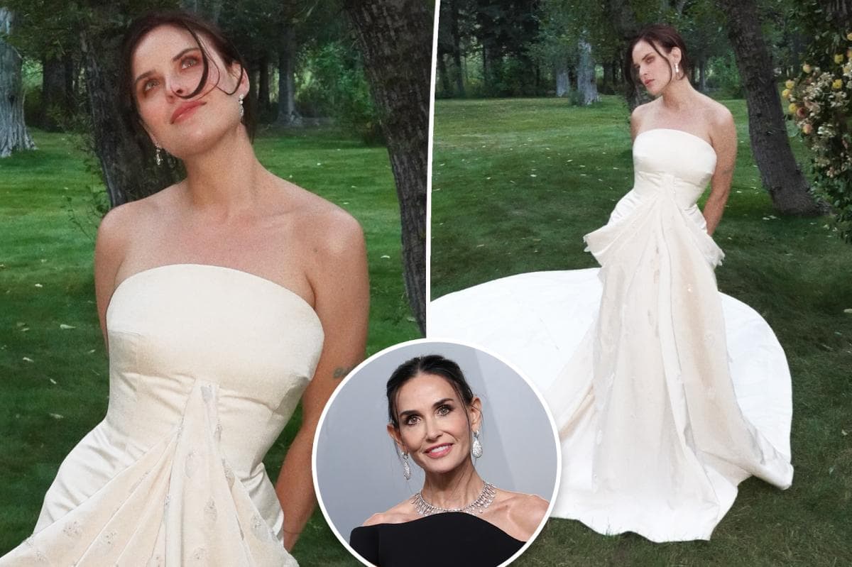 Custom Balenciaga Gown for Tallulah Willis' Sun Valley Wedding Honors Mom Demi Moore
